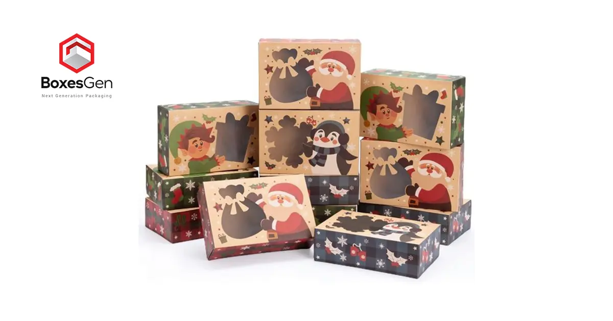 Christmas Cookie Gift Boxes with-Window Business