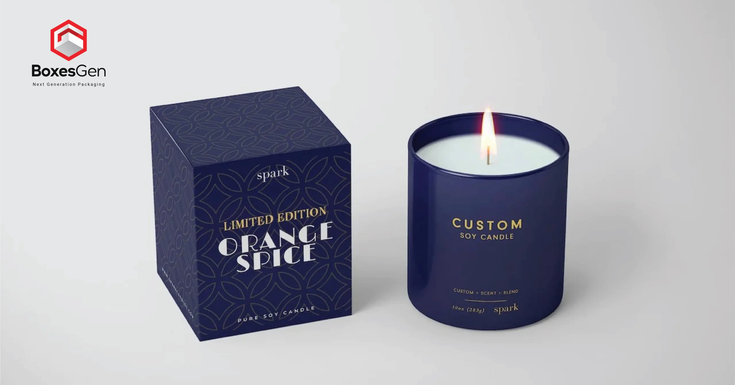 Two Piece Candle Packaging Boxes - BoxesGen