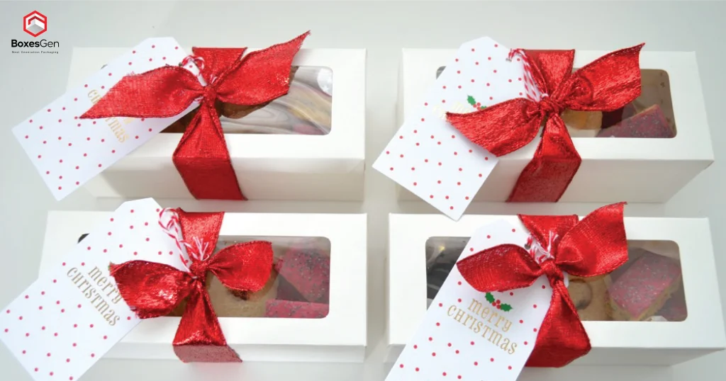 Custom wholesale Christmas Cookie Gift Boxes