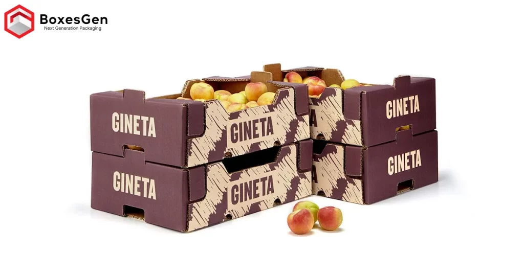 Printed Cardboard Fruit Boxes with logo