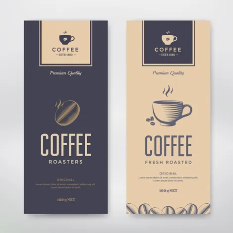 coffee label stickers