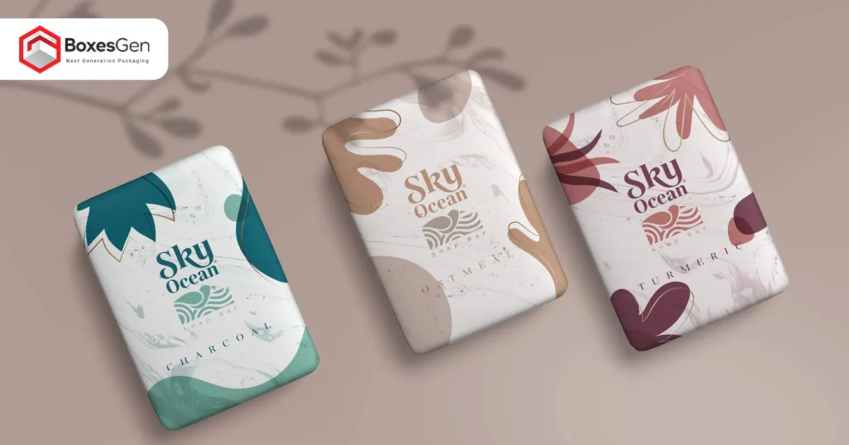 luxury soap packaging with logo