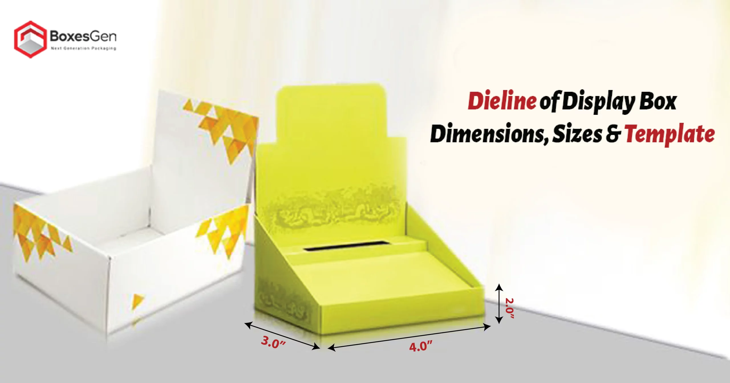 Dieline of Display Box Dimensions, Sizes & Template - BoxesGen