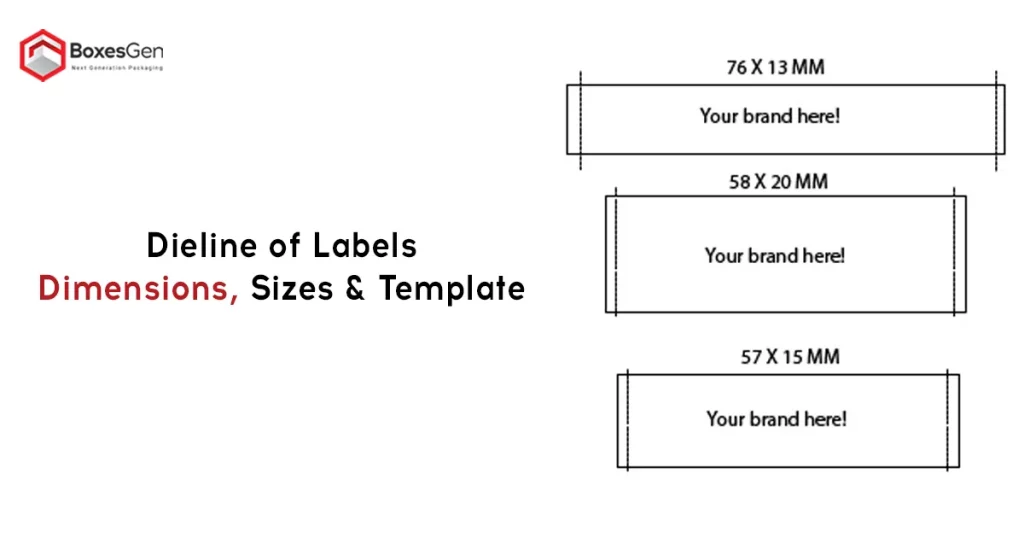 Dieline of Labels Dimensions, Sizes & Template