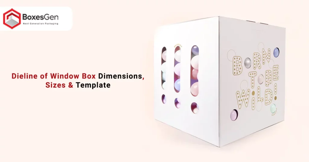 Dieline of Window Box Dimensions, Sizes & Template - BoxesGen