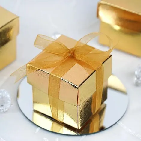 Wedding gold favor boxes usa