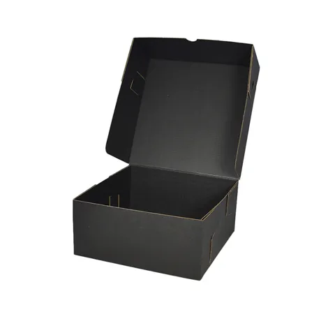 black and gold gift box cake