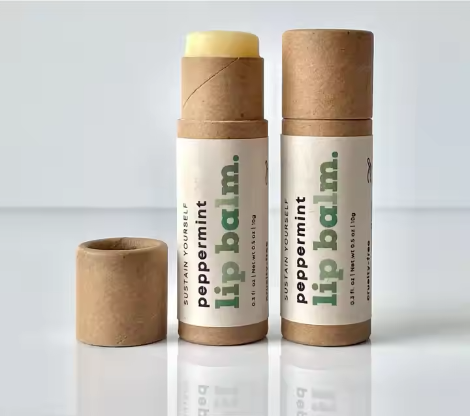 kraft paper lip balm labels