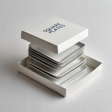 Square Plates Packaging bulk