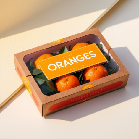 oranges fruit box packaging