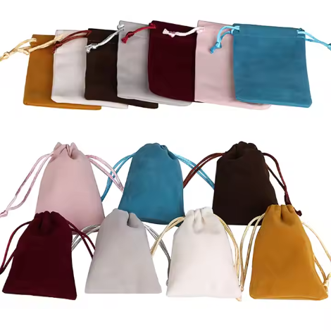 custom velvet bag