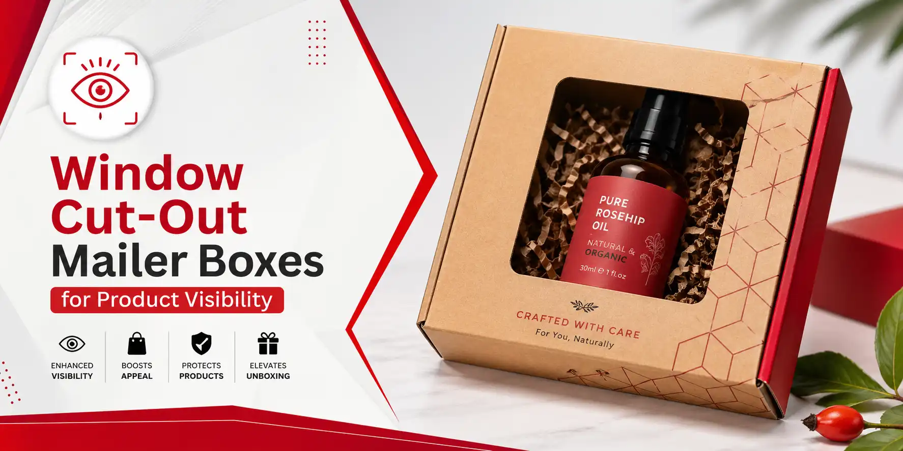 Window Cut-Out Mailer Boxes for Product Visibility